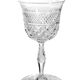 Hand-blown and hand-cut crystal wine glass, Josair, 1960