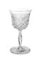 Hand-blown and hand-cut crystal wine glass, Josair, 1960