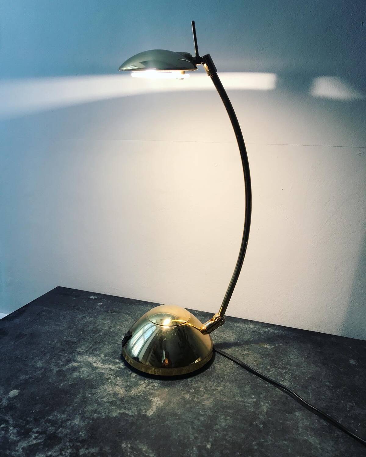 Vintage Arc Style Gold Desk Lamp