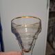 Set of 4 vintage bistro glasses with gold rim, year 19