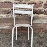 Paire de chaises bistrot de terrasse 1960 metal