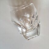 1960 crystal cup glasses ringing with cut-outs