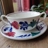 Large Maastricht porcelain cup and saucer
