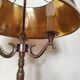 brass three-light bouillotte lamp, desk lamp