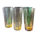 Set of 6 coloured vintage juice glasses in very good condition.