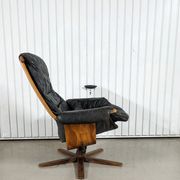 Vintage lounge armchair Gote Mobler 1960 swivel and reclining