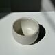 Trio of white ceramic cups D9cm