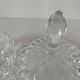 Grande bonbonnière vintage en verre pressé – motif diamant