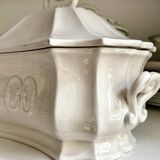 Centerpiece, white earthenware soup tureen