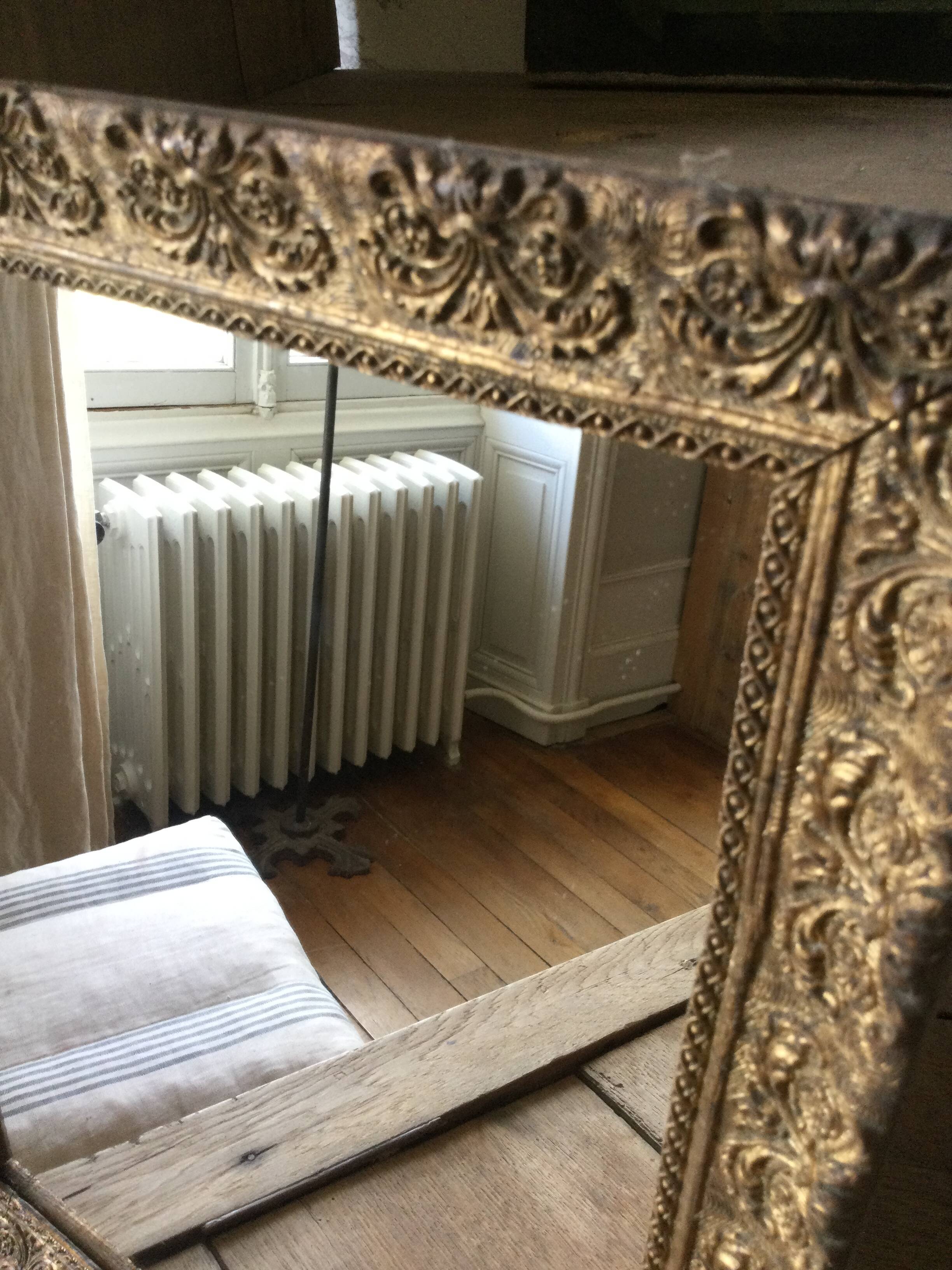 Antique gold mirror