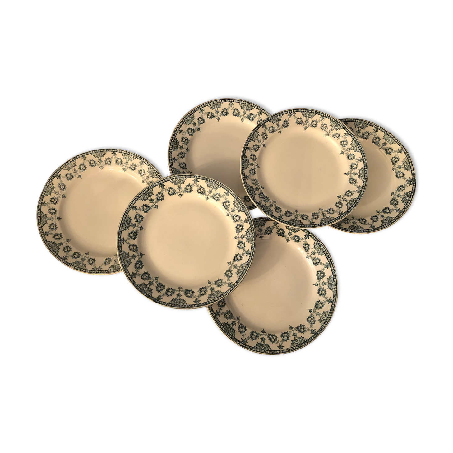 Set of 6 dessert plates Terre de Fer