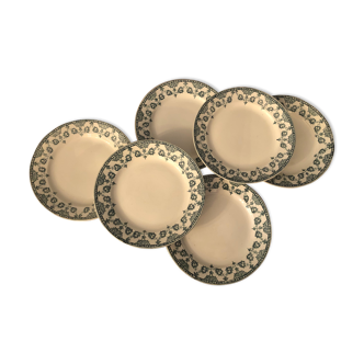 Set of 6 dessert plates Terre de Fer