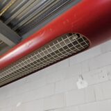 Vintage height adjustable red fluorescent tube lamp (Massive)