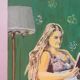 "The Love Novel", oil on canvas signed M. Toyer