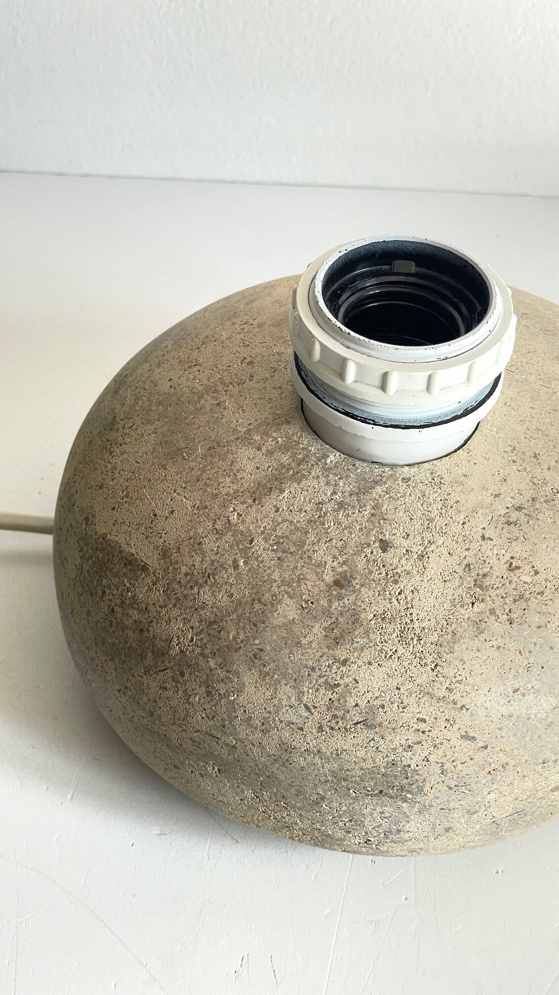 Vintage natural stone pebble lamp