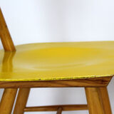 Set of 4 vintage wooden dining chairs from Ton 1960s