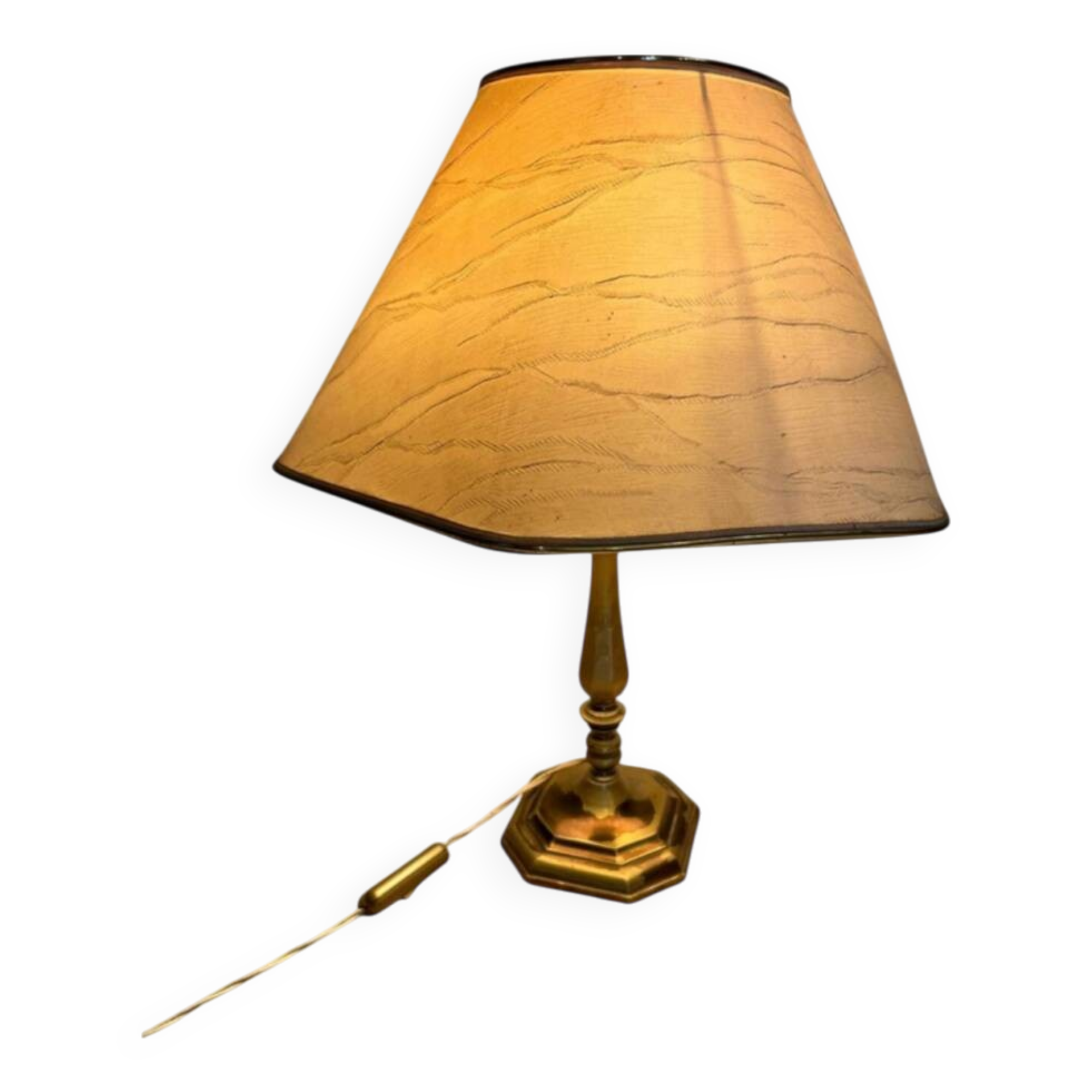 Vintage 1950s brass lamp