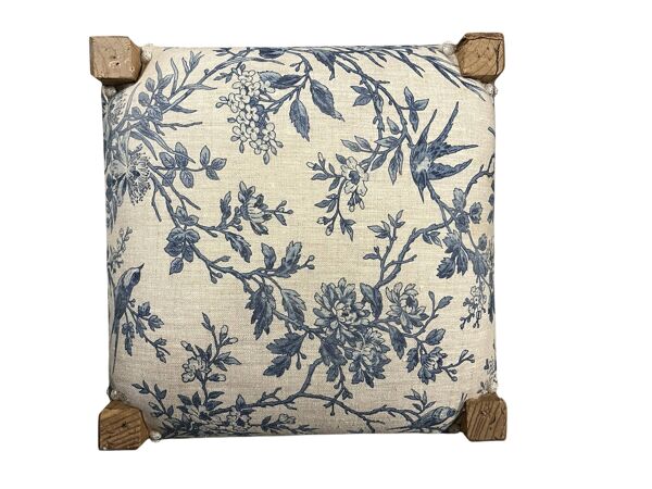 Pouf carré motif vichy