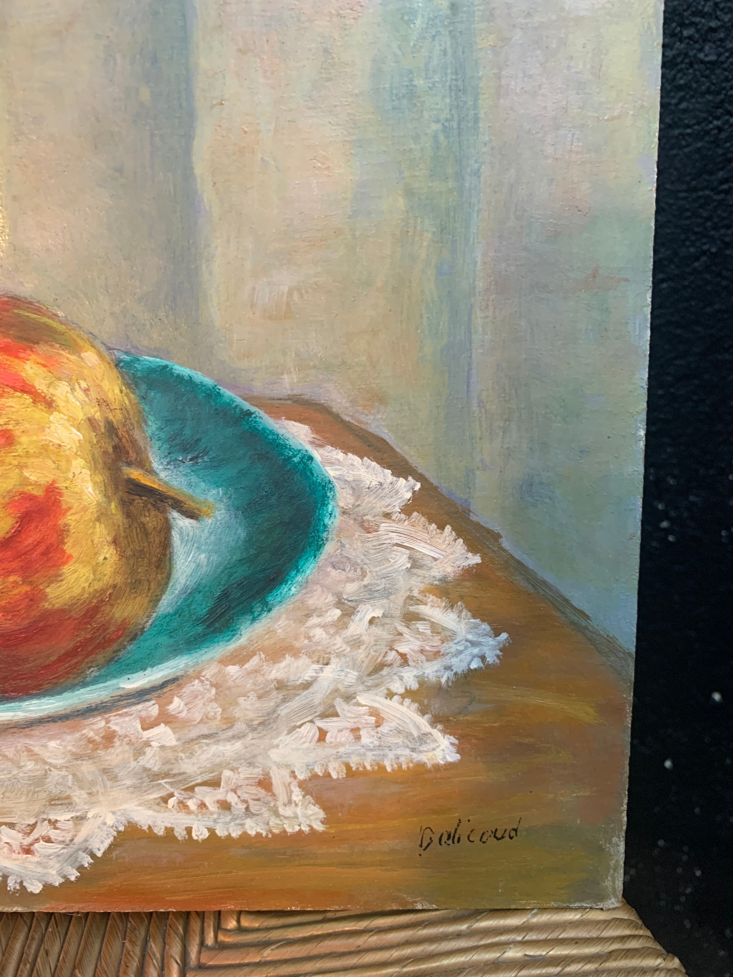 Table still life with apples