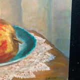 Table still life with apples