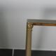 Table basse marbre vert et métal doré laiton vintage 60