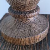 XL turned solid wood lamp base H.45.5 cm