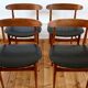 4 chairs Scandinavian 60s teak