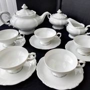 White porcelain tea service from Bavaria Heinrich H&G