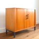 Storage cabinet with sliding curtain shutter 1950s