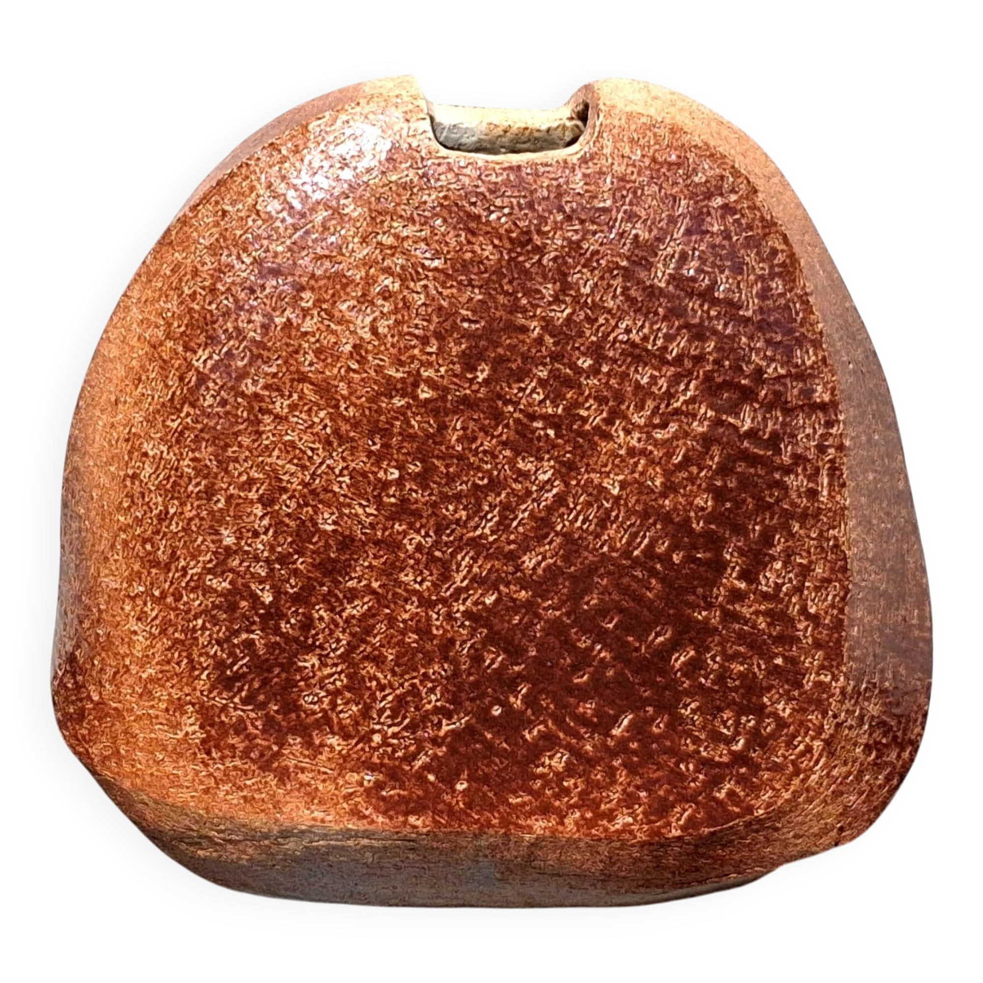 Vase en grés au design contemporain, signé à identifier, déco