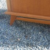 Vintage oak sideboard with splayed legs from the 1950s.