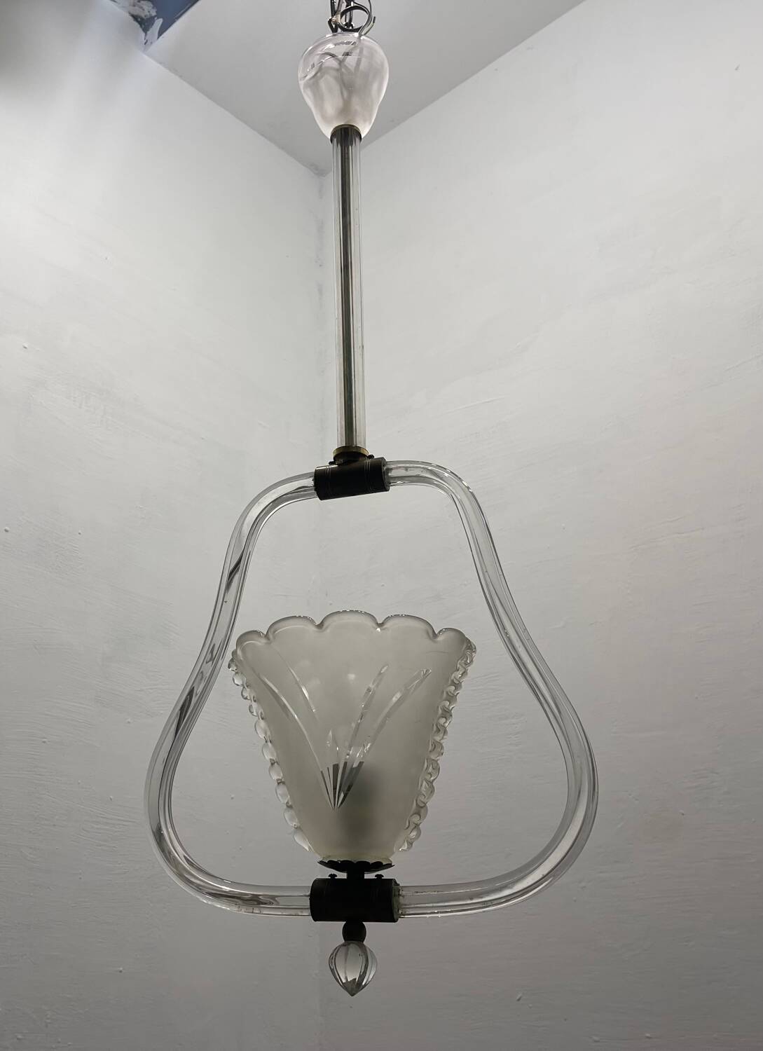 Murano Glass Barovier Light Pendant 1950’s