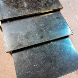 Marble and brass nesting table