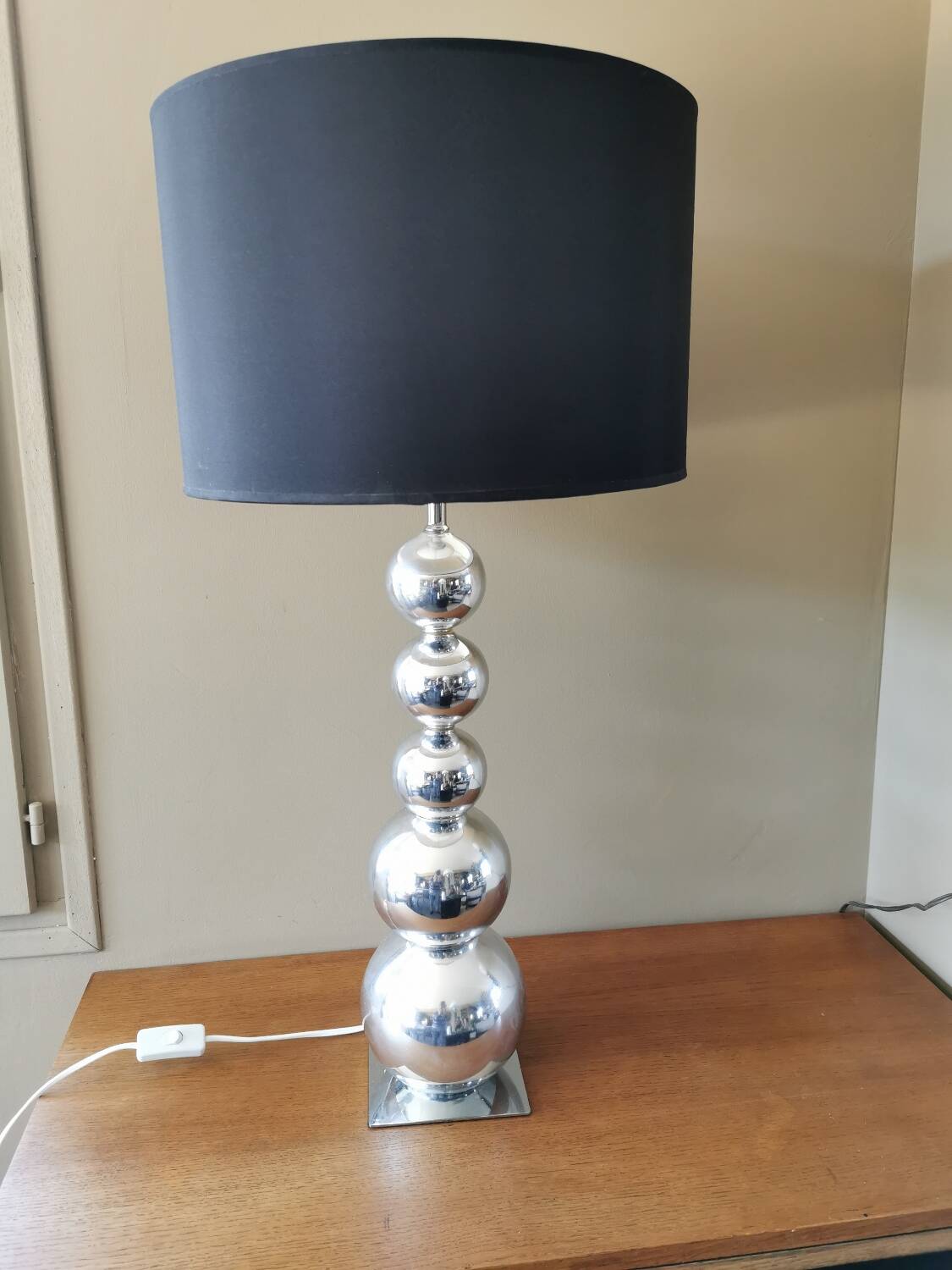 Vintage metal ball lamp from the 80s