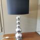 Vintage metal ball lamp from the 80s