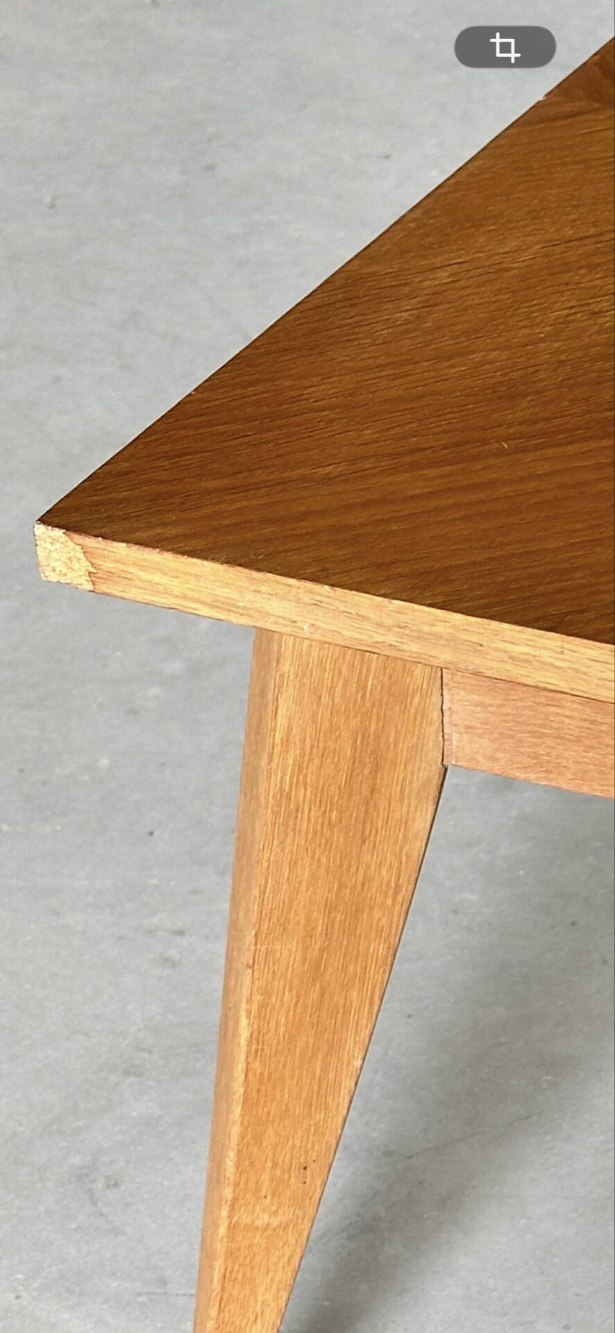 Table basse vintage années 50 pieds compas design scandinave