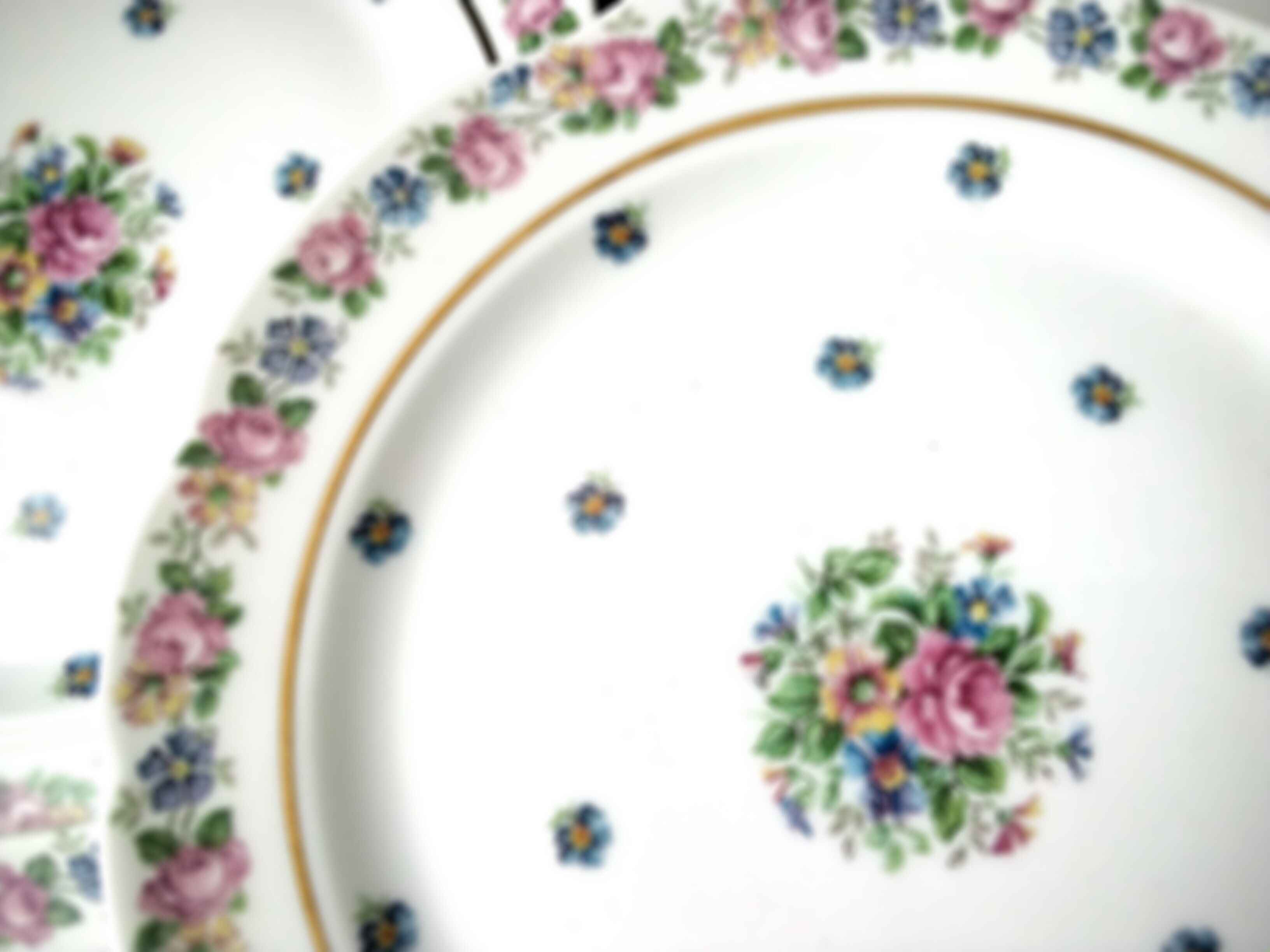 Set of 5 porcelain cake plates from Limoges Chapus Frères