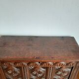 19th-century oak castle chest