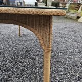 Vintage rattan table