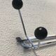 Steel coat rack 4 vintage pads 1960 - 30x18cm