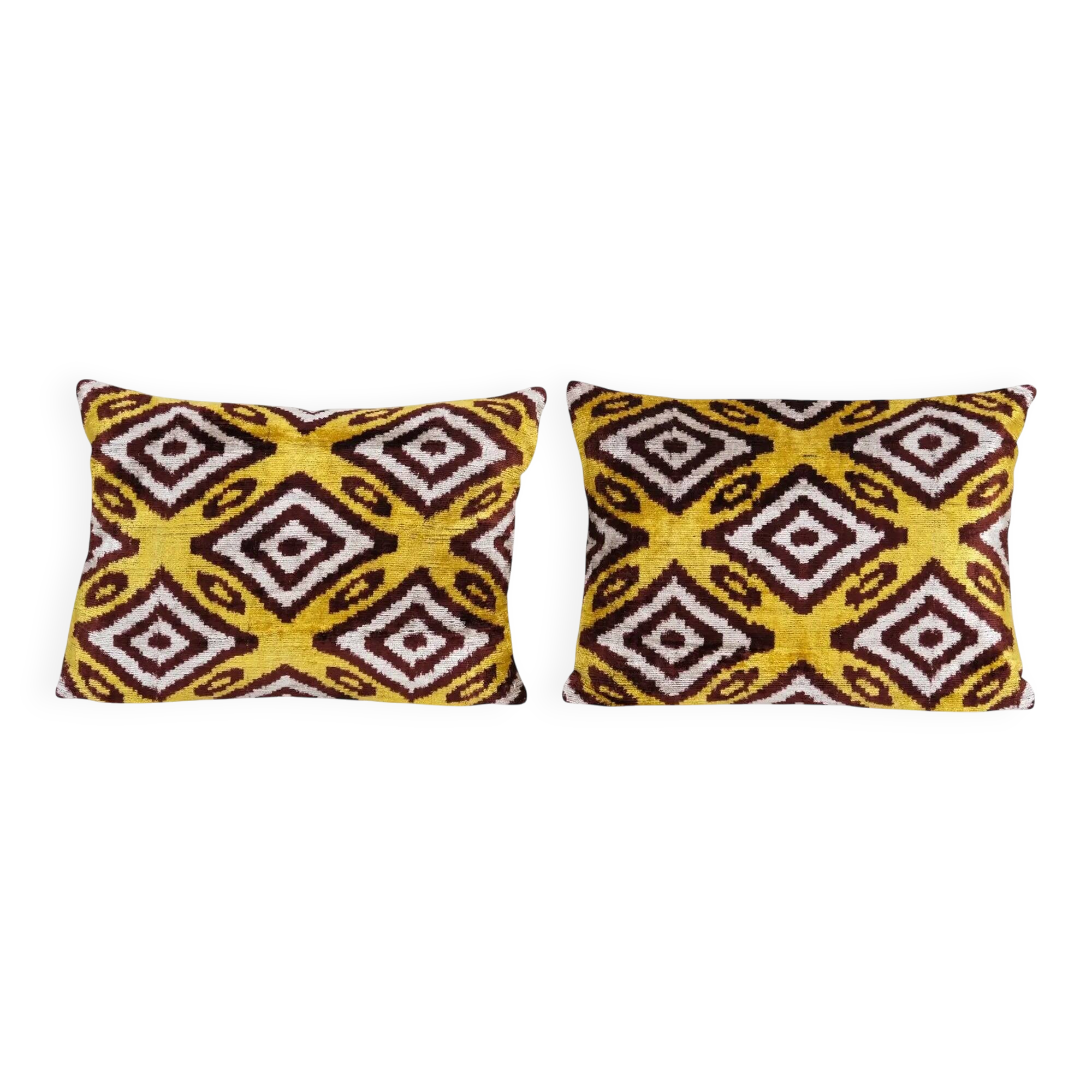 Set of 2 vintage ikat cushion covers 43x56 cm