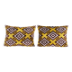 Set of 2 vintage ikat cushion covers 43x56 cm