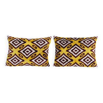 Set of 2 vintage ikat cushion covers 43x56 cm