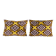 Set of 2 vintage ikat cushion covers 43x56 cm