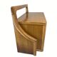 Danish scandinavian oak curved free form night stands or side tables, 1970s