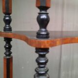 Blackened wooden wall shelf