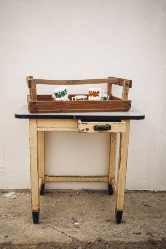 Small patinated desk