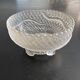 Frosted glass bowl with snake decoration