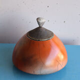 Raku ceramic bonbonnière signed