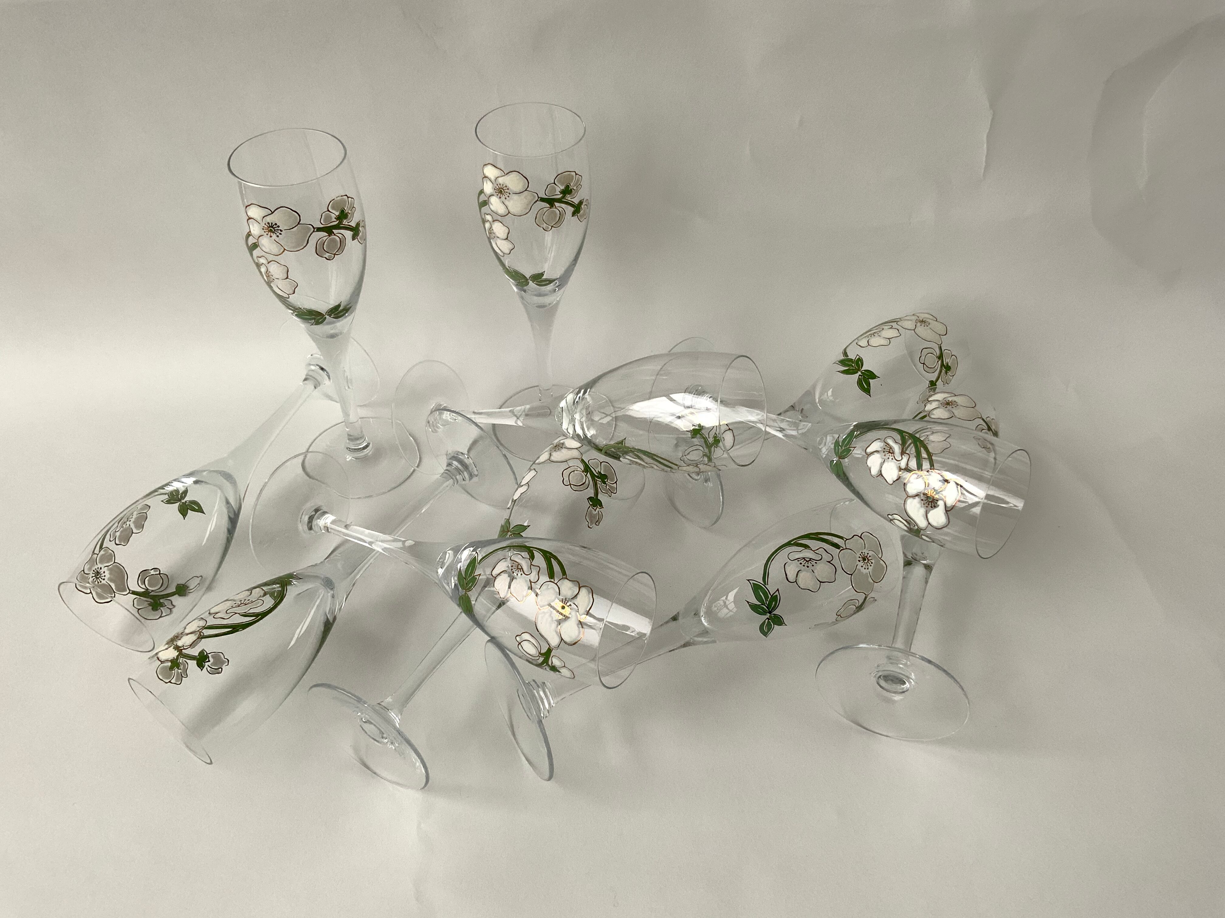 Champagne flutes Perrier Jouët